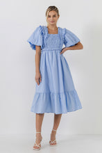 Load image into Gallery viewer, Ruffle Smocked Midi Dress
