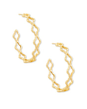 Load image into Gallery viewer, Abbie Hoop Earrings in Gold
