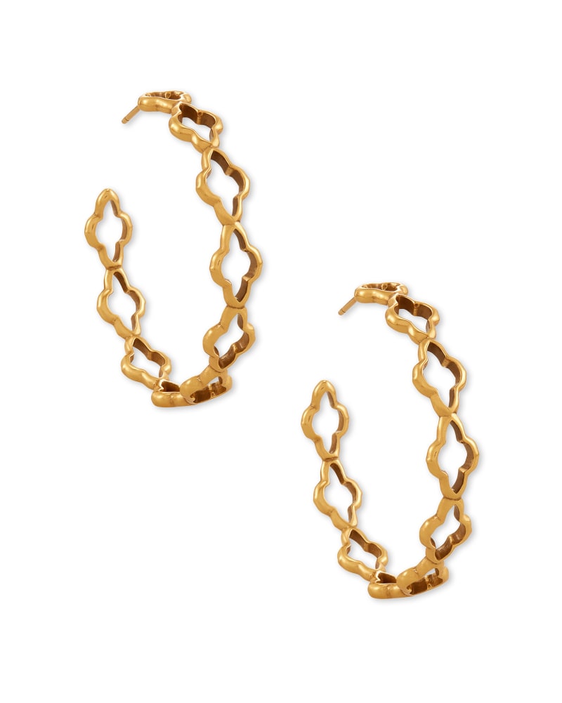 Abbie Hoop Earrings in Vintage Gold