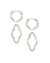 Load image into Gallery viewer, Abbie Huggie Earrings in Rhodium
