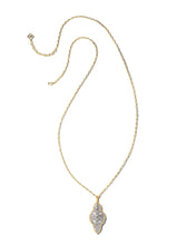 Load image into Gallery viewer, Abbie Filigree Long Pendant Gold/Rhod Mix
