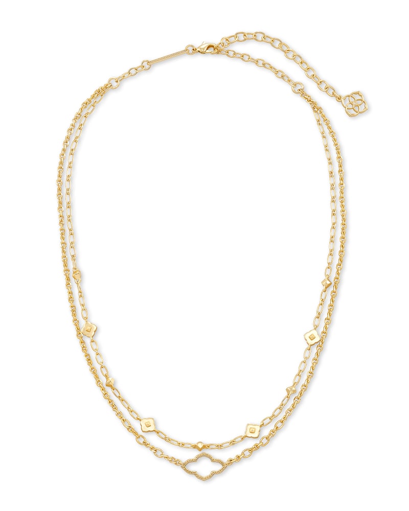 Abbie Multistrand Necklace in Gold