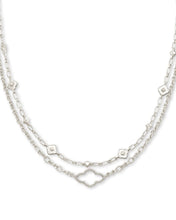 Load image into Gallery viewer, Abbie Multistrand Necklace in Rhodium

