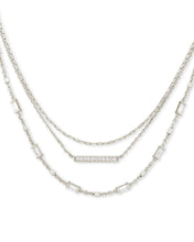 Load image into Gallery viewer, Addison Multi Strand Necklace in Rhodium
