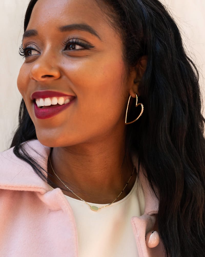 Ansley Gold Heart Hoop Earrings
