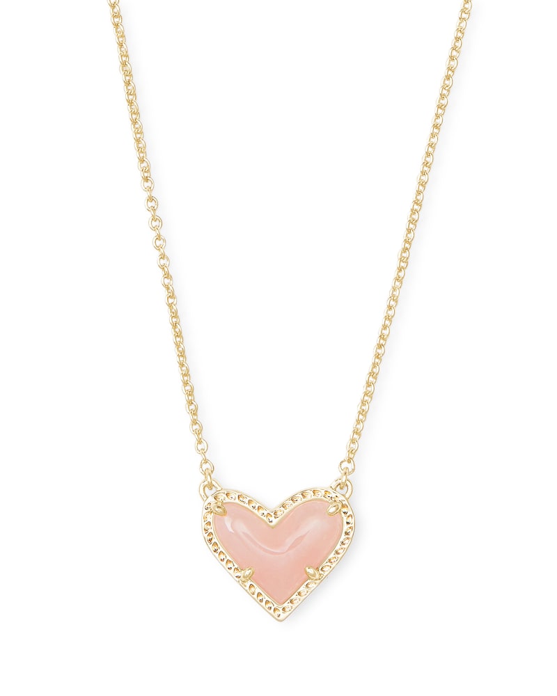 Ari Heart Rose Quartz Pendant Necklace