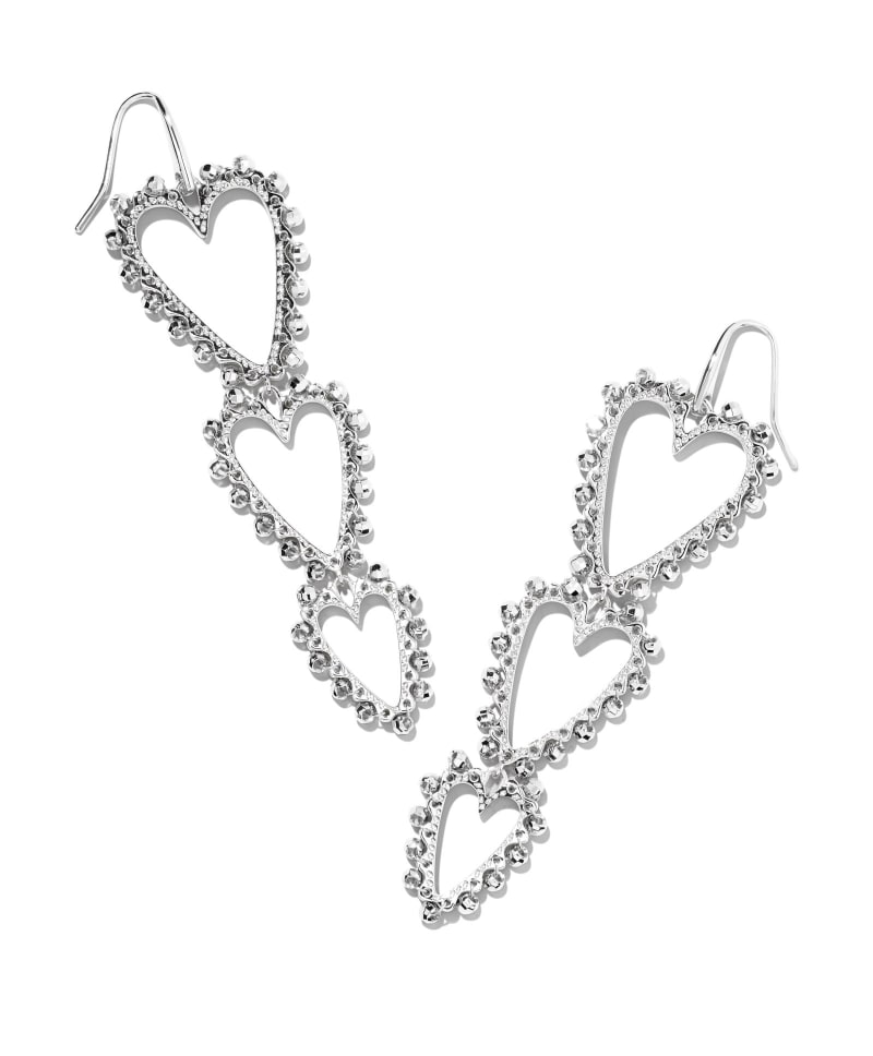 Ansley Statement Earrings in RHODIUM