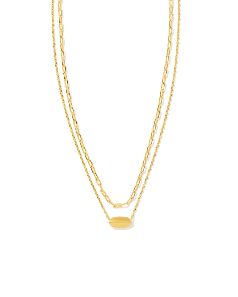 Brooke Multi Strand Necklace in Gold