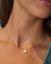 Load image into Gallery viewer, Davie Gold Pendant Necklace in Iridescent Drusy
