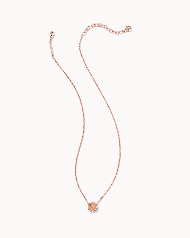 Davie Rose Gold Pendant Necklace in Rose Gold Drusy