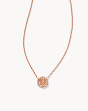 Load image into Gallery viewer, Davie Rose Gold Pendant Necklace in Rose Gold Drusy
