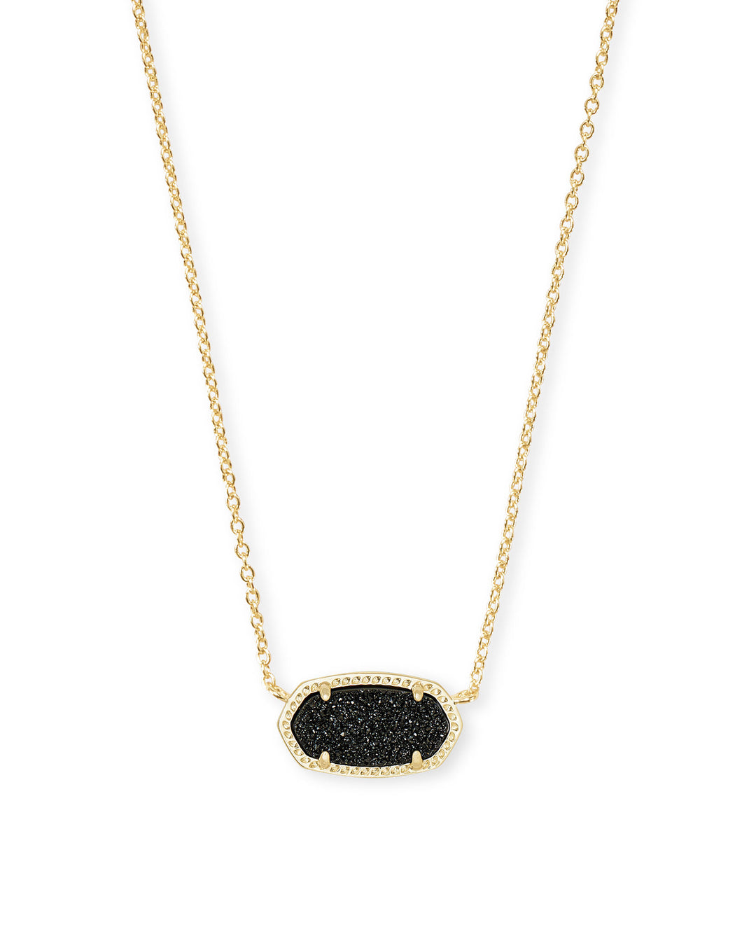 Elisa Necklace in Black Drusy
