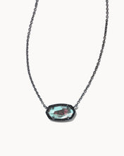 Load image into Gallery viewer, Elisa Gunmetal Pendant Necklace in Gray Dichroic Glass
