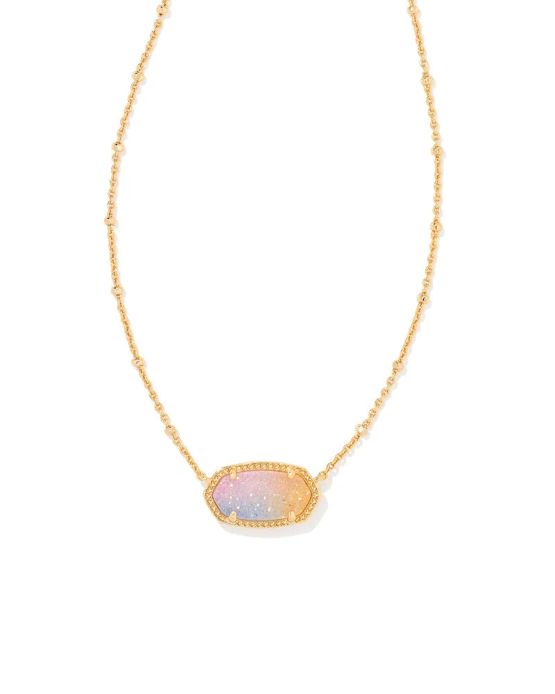 Elisa Satellite Necklace GOLD PINK WATERCOLOR