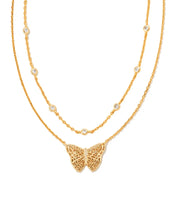 Load image into Gallery viewer, Hadley Butterfly Multi Strand Necklace in Gold
