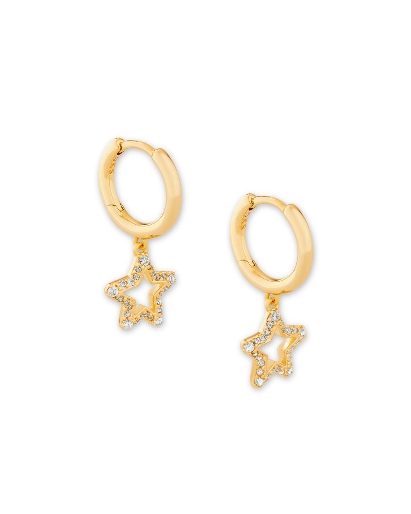 Jae Star Huggie Earrings in Gold