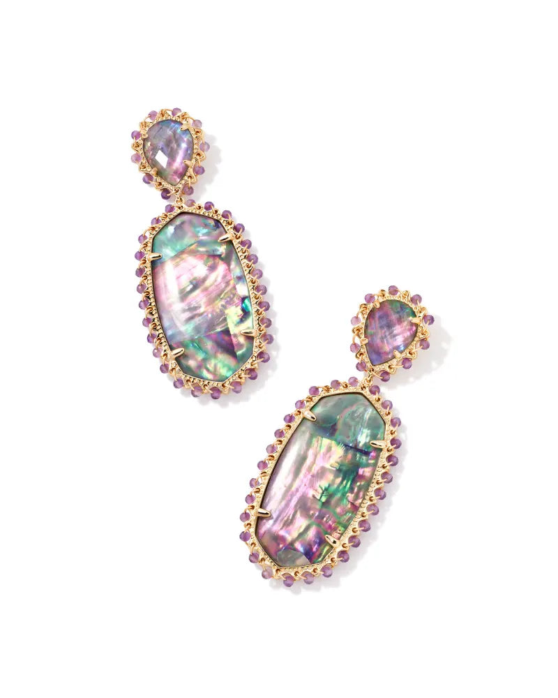 Parsons Statement Earrings in Gold Lilac