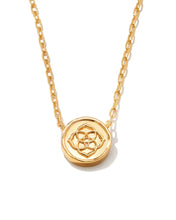Load image into Gallery viewer, Stamped Dira Pendant Necklace GOLD IVORY MOP
