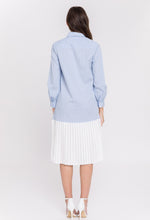 Load image into Gallery viewer, Pleated Combo Shirt Dress
