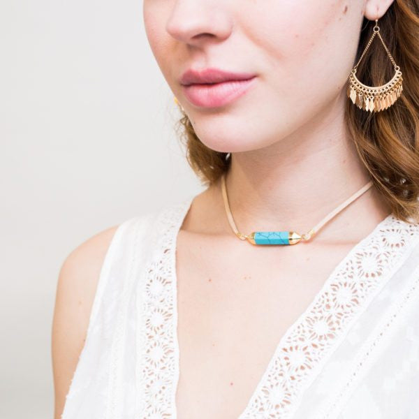 Turquoise Stone Choker