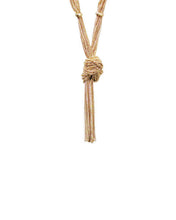 Load image into Gallery viewer, Knot Chain Tassle Earrings
