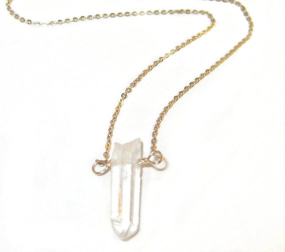Dainty Quartz Drop Necklace