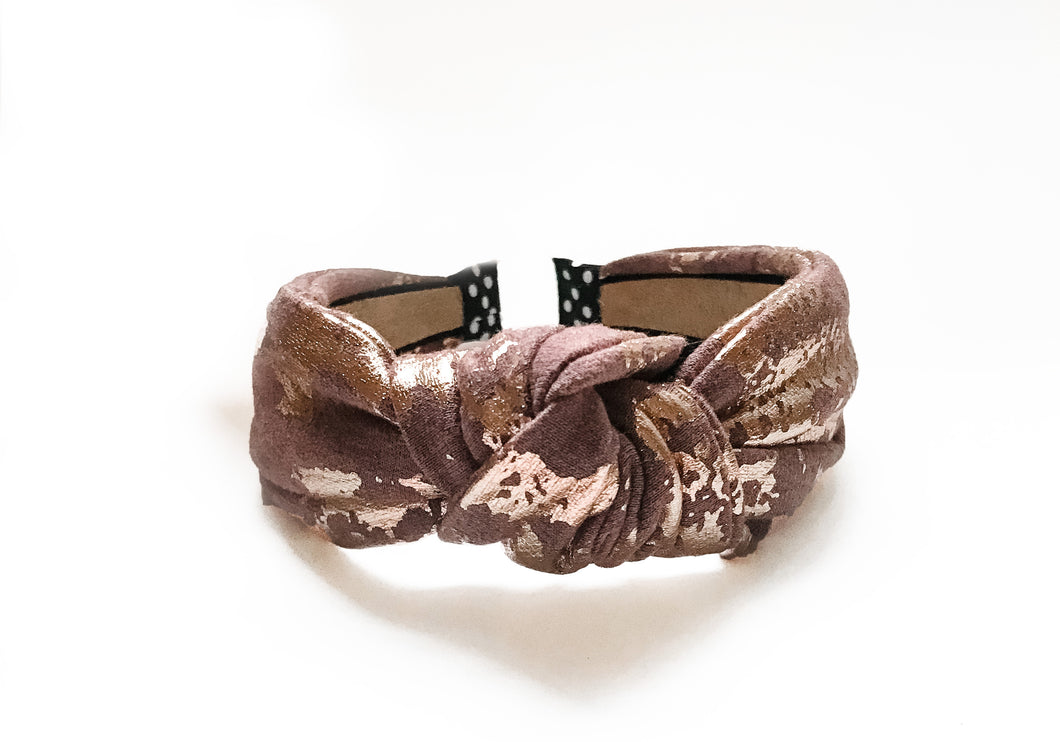 Rosegold Foil Knotted Headband