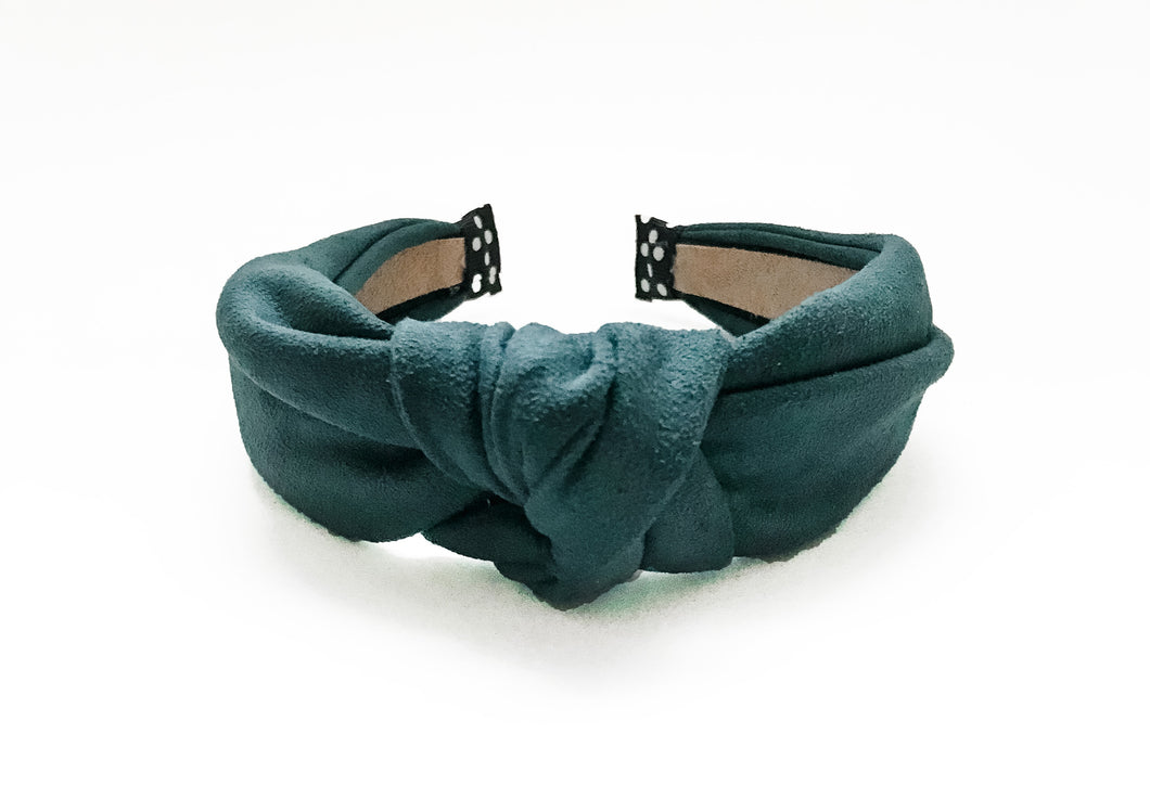 Teal Suede Knotted Headband