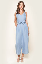 Load image into Gallery viewer, Arizona Chambray Cross Back Jumpsuit
