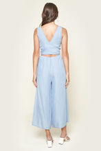 Load image into Gallery viewer, Arizona Chambray Cross Back Jumpsuit
