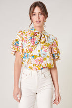 Load image into Gallery viewer, Sia Floral Tie Neck Blouse
