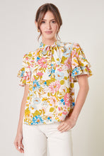 Load image into Gallery viewer, Sia Floral Tie Neck Blouse
