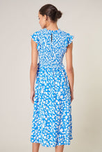Load image into Gallery viewer, Palms Smocked Midi Dress
