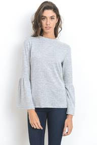 Bell Sleeve Knit with Back Tie